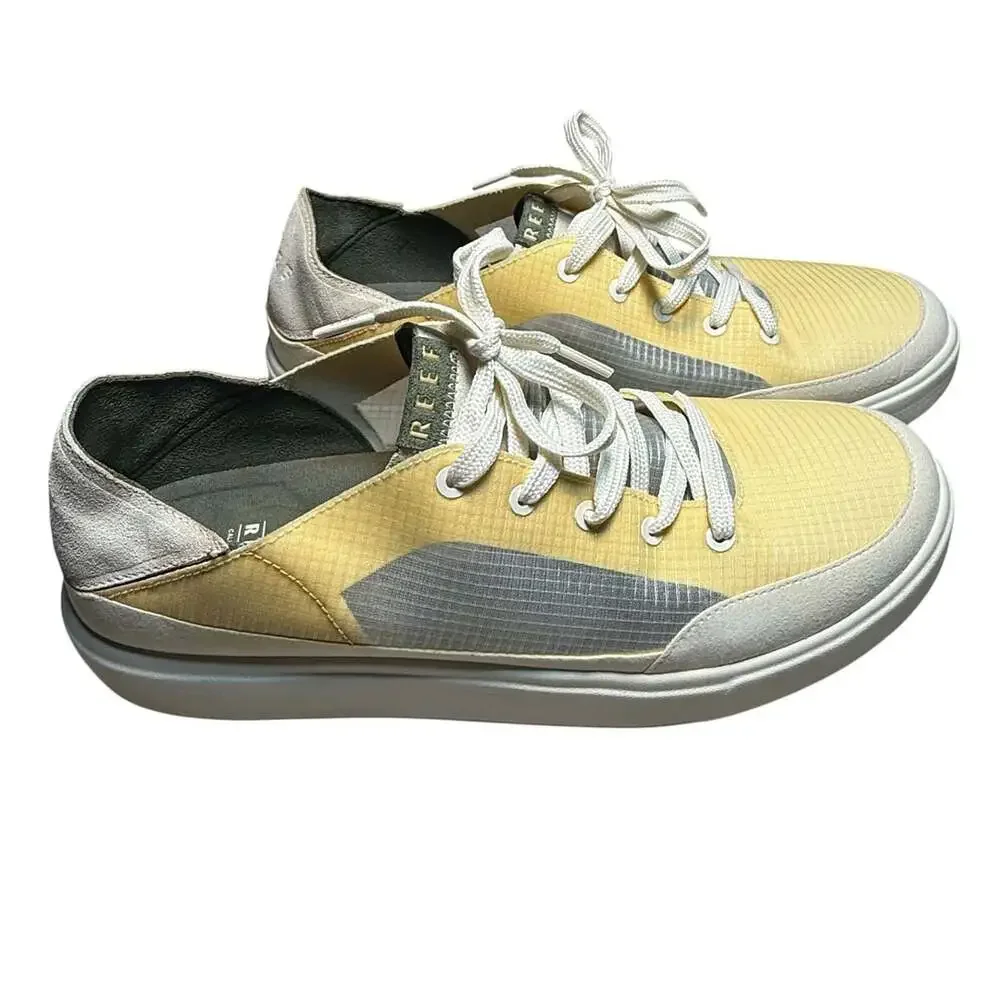Reef Navigator Size 13 Yellow Grey Textile Sneakers
